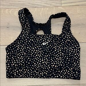 Nike Black and Brown Dotted Sports Bra